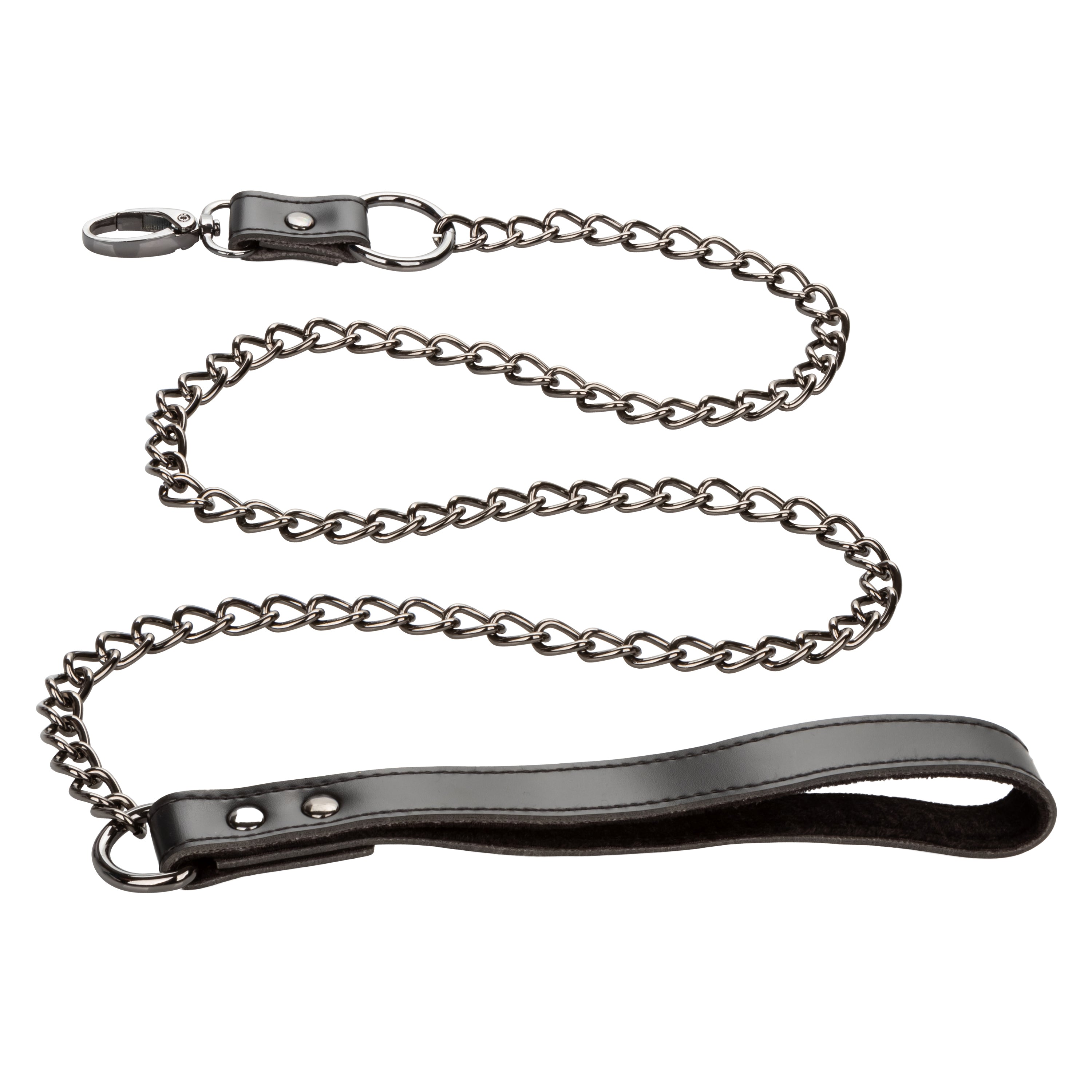 Euphoria Collection Collar With Chain Leash Black Velvet and Vegan Leather > Bondage Gear > Collars & Leashes