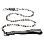 Euphoria Collection Collar With Chain Leash Black Velvet and Vegan Leather > Bondage Gear > Collars & Leashes