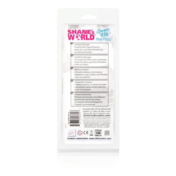 Shane's World Sparkle Vibe Pink 4.5 Inch Compact Multi-Speed Vibrator with Glitter Finish Vibrators - G Spot