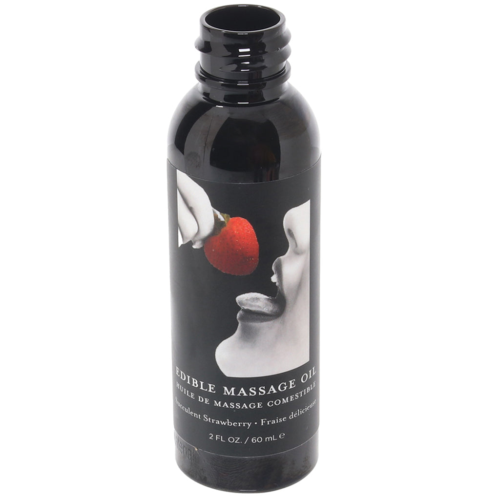 Edible Massage Oil Succulent Strawberry - 59ml Bottle > Essentials > Massage Oil
