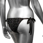 Radiance Side-Tie Panties Black Rhinestone Mesh with Satin Ties – One Size > Clothes > Panties