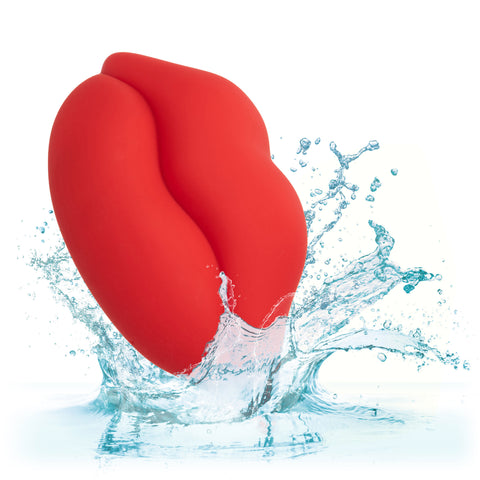 Naughty Bits MUAH Mini Red Lip-Shaped Silicone Vibrator 3.25 Inches Waterproof > Vibrators > Standard Vibrators