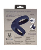 Viceroy Max Dual Ring Blue Liquid Silicone 2.75in x 2in with 10 Vibration Functions Rechargeable Default Title > Cock Ring > Sling