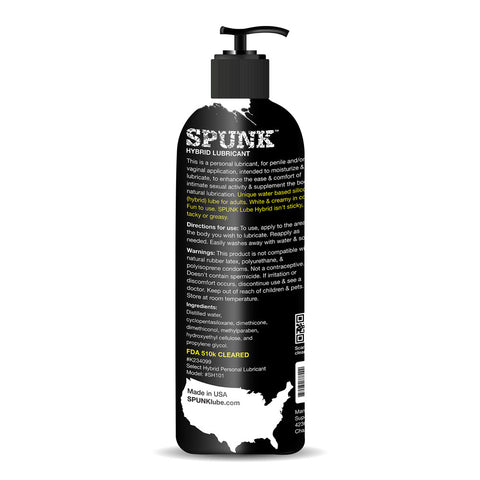 Spunk Hybrid Water Silicone Personal Lubricant Pump 16 Oz Hybrid Lube