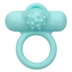 Silicone Nubby Lover’s Delight Ring in Aqua Blue with 12 Intense Vibration Functions > Cock Ring > Vibrating