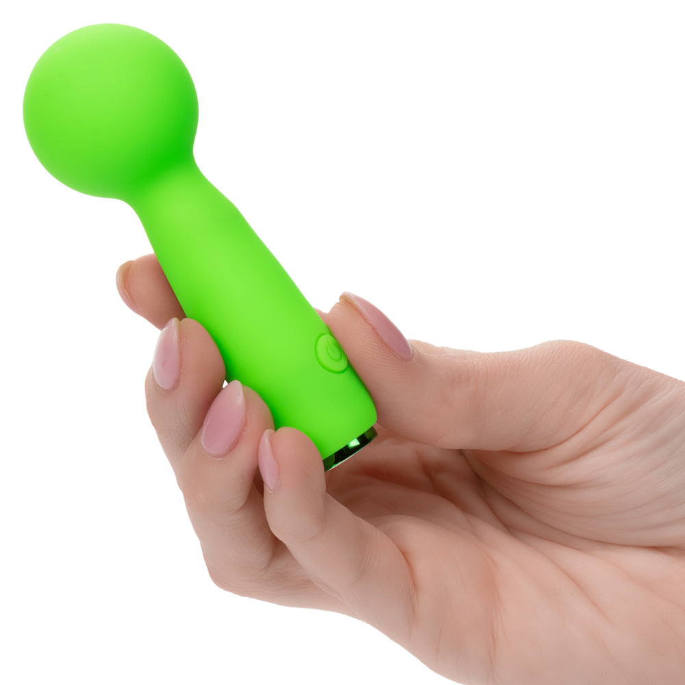 Neon Vibes The Bubbly Vibe Mini Massager in Bright Green with 10 Functions and Rechargeable Secondary image