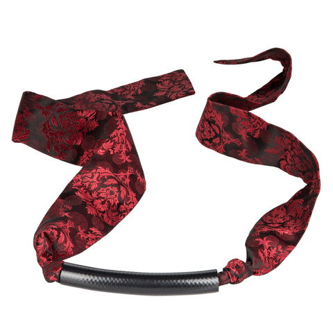 Scandal Bar Gag with Black PVC Plastic Bar and Red Black Brocade Double-Padded Strap > Bondage Gear > Gags and Bits