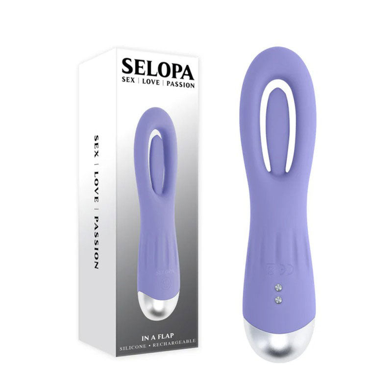 Selopa In A Flap 15 Centimeter Flicking Stimulator Purple STIMULATORS