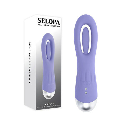 Selopa In A Flap 15 Centimeter Flicking Stimulator Purple STIMULATORS