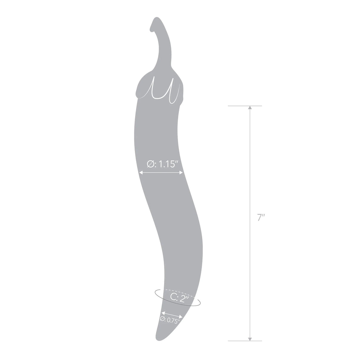 Glas Naturals Chili Pepper Glass Dildo Eco-Friendly Toy Clear > Glass > Dildos