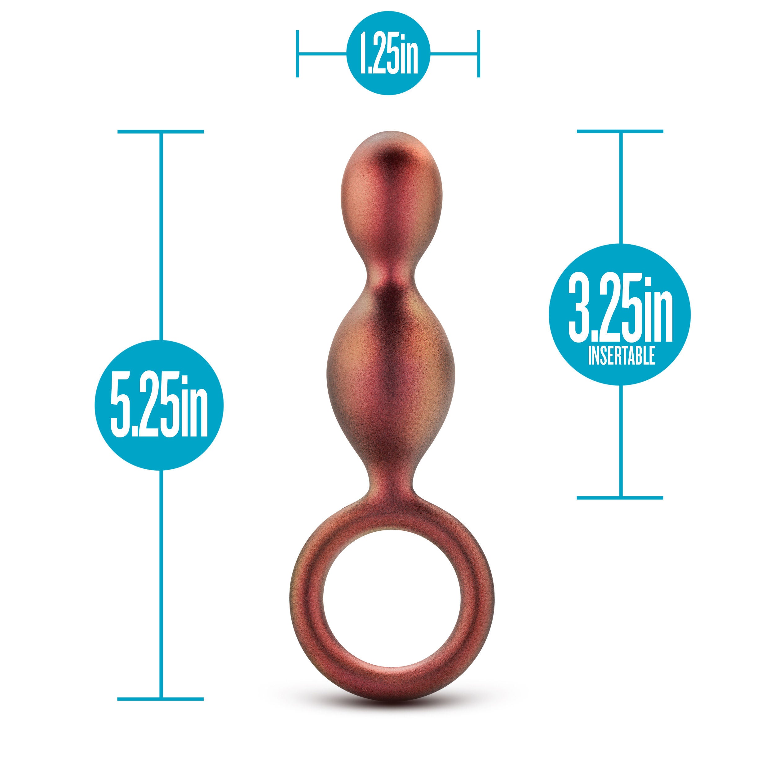 Anal Adventures Matrix - Duo Loop Plug - Copper Copper Butt Plugs