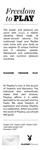 Playboy Pleasure ROYAL Velvet Silicone Wand Vibrator > Sex Toys > Massage Wands