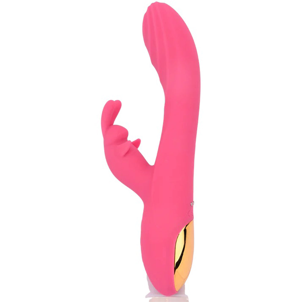 Intimately GG The GG Rabbit Vibe Bright Pink Food-Grade Silicone with Gold Accents > Vibrators > Ladies > Rabbit Main image