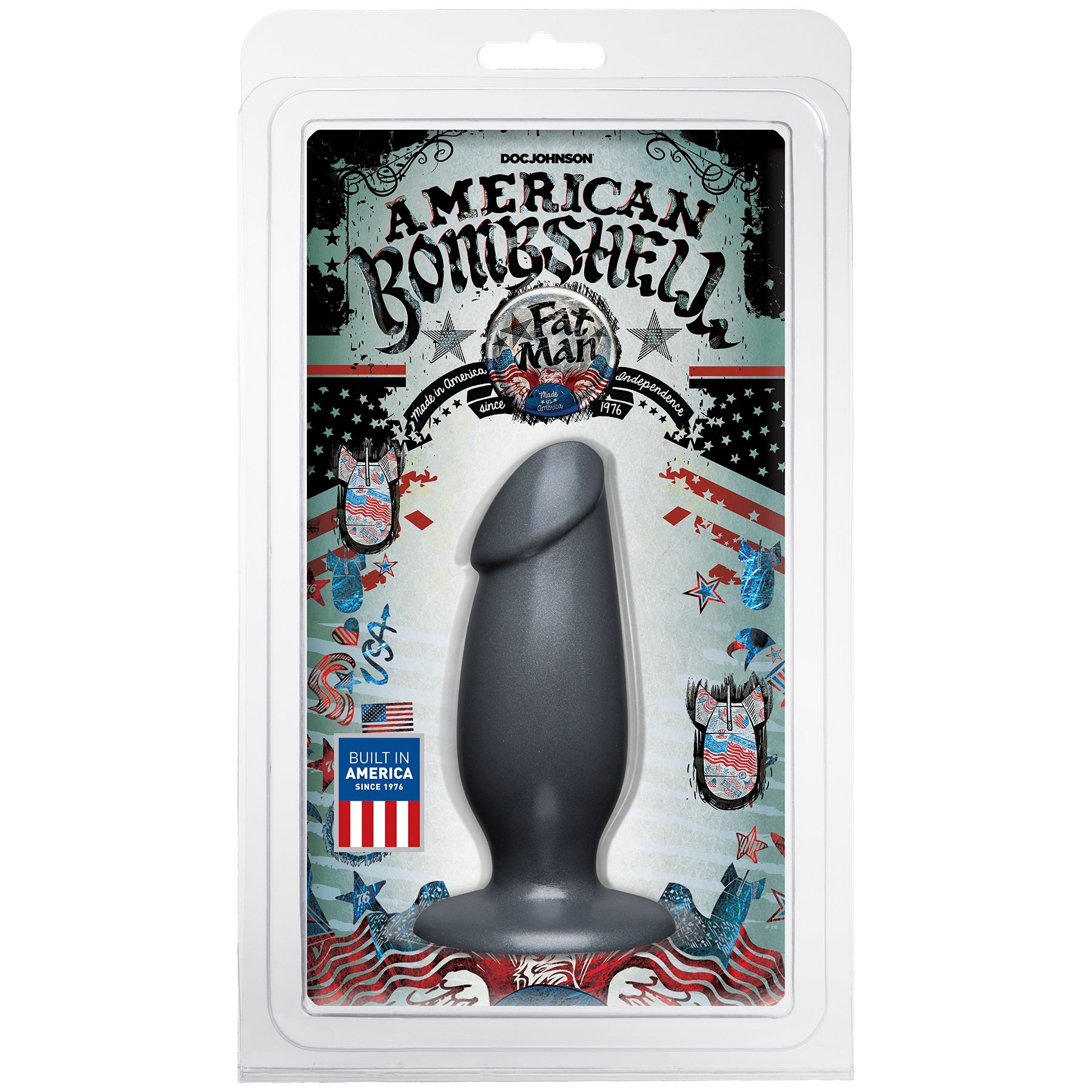Fat Man Anal Plug Gun Metal – Wide Phallic Shape Butt Plug > Anal Range > Butt Plugs