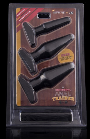 Anal Trainer Kit Black - 3 Sizes for Beginners > Anal Range > Butt Plug Kits