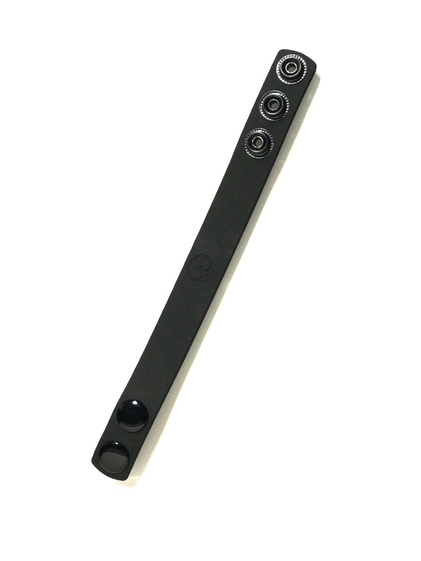 Boneyard Silicone Cock Strap - 3 Snap Ring - Black 8.25 Inch > Cock Ring > Adjustable