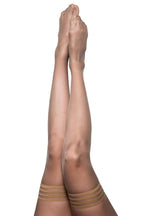 Kixies Jenny Champagne Thigh High Tights Size B Beige > Clothes > Hosiery > Stockings