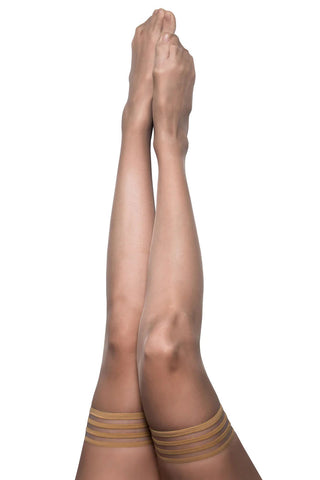 Kixies Jenny Champagne Thigh High Tights Size B Beige > Clothes > Hosiery > Stockings