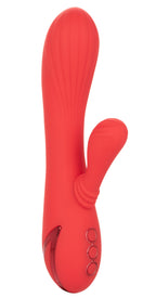 California Dreaming Palisades Passion Red Silicone Heated Massager with Swinging Teaser and Triple Motor Vibrations > Vibrators > Ladies > Rabbit