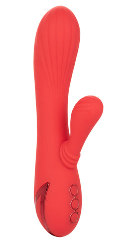 California Dreaming Palisades Passion Red Silicone Heated Massager with Swinging Teaser and Triple Motor Vibrations > Vibrators > Ladies > Rabbit