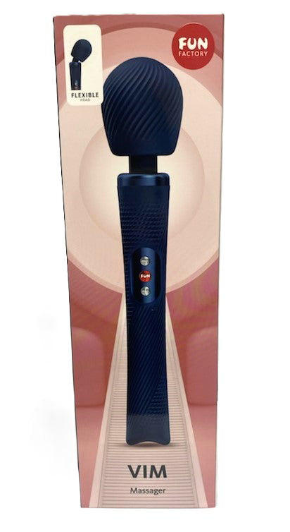 Fun Factory VIM (Nightblue) – USB-C Rechargeable Rumbling Massage Wand Blue > Sex Toys > Massage Wands