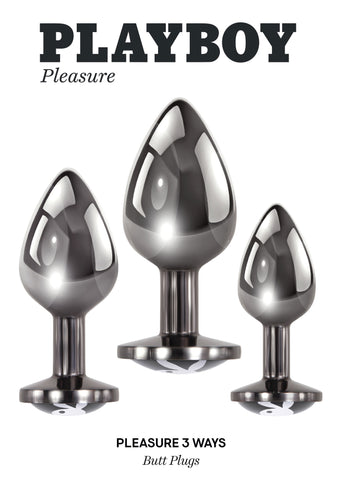 Playboy Pleasure PLEASURE 3 WAYS Anal Training Kit > Anal Range > Butt Plug Kits