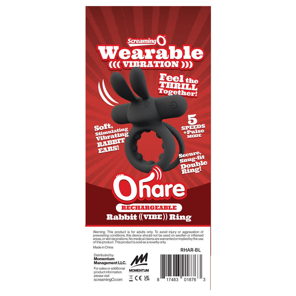 Ohare (Black | Blue | Green) – Rechargeable Silicone Rabbit Vibrating Cock Ring > Cock Ring > Vibrating