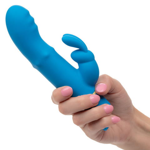 Love Bunny Beaded G Bunny Blue Silicone Waterproof USB Rechargeable Vibrator 7.5 Inch Vibrators - G Spot