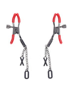 S&M Exs and Ohs Nipple Clamps Tipped Metal Nipple Clamps Set of 2 > Sex Toys > Nipple Clamps