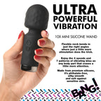 Bang 10X Mini Silicone Wand Black - Compact and Powerful Vibrator > Sex Toys > Mini Massagers