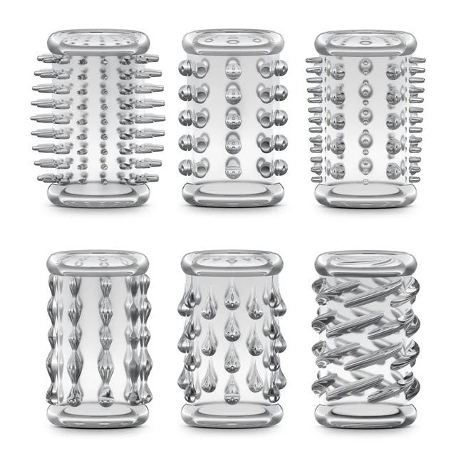 Stay Hard Cock Sleeve Kit Six Pack Penis Sleeves for Enhanced Pleasure and Performance SLEEVES