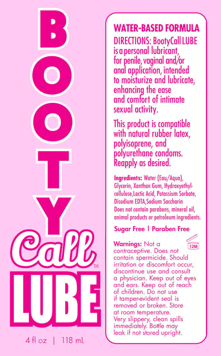 Booty Call Lube Duo - 188 ml Anal Lubricant with 10 ml Numbing Gel Flavoured Lube