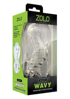 Zolo Gripz Wavy Clear – Squeezable Stroker Clear > Sex Toys For Men > Masturbators > Manual
