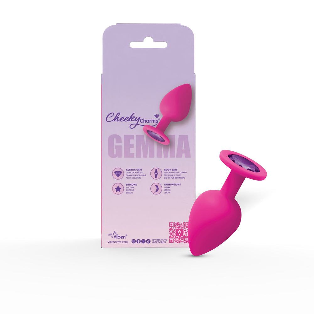 Gemma Silicone Jewel Butt Plug – Vibrant Tapered Butt Plug