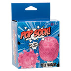 Pop Sock Textured Pink Soft Tight Stretchy Reversible Masturbator with Dual Sensations and Suction Closure > Sex Toys For Men > Masturbators Cup