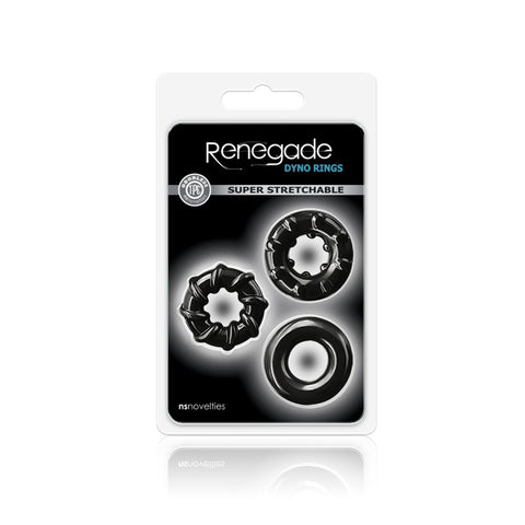 Renegade Dyno Rings Black Cock Rings Set of 3 > Cock Ring > Sets