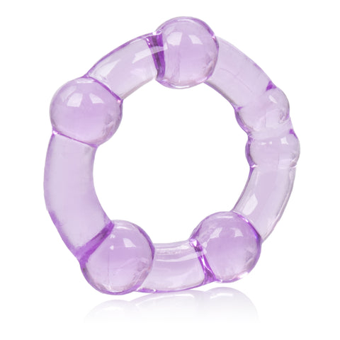 CalExotics Island Rings Purple Stretchy Cock Rings Set with Small Medium and Large Sizes COCK RING Set