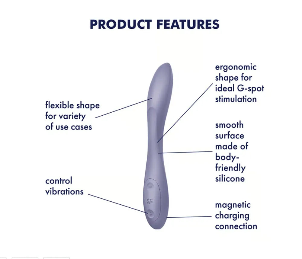 Satisfyer G-Spot Flex 2 Vibrator – Flexible Design 8.5 Inches G-Spot Vibrator > Sex Toys For Ladies > G-Spot Vibrators