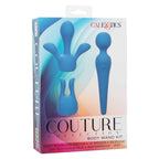 Couture Collection™ Body Wand Kit Blue Silicone Waterproof with Dual and Triple Teaser Attachments > Sex Toys > Massage Wands