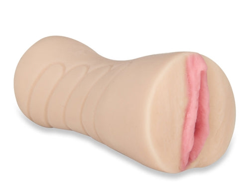 Realistic Cream Pie Pussy Masturbator with Textured Interior Beige > Sex Toys For Men > Masturbators > Manual