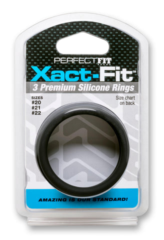 Xact Fit Silicone Rings X Large 3 Ring Kit for Adult Intimacy COCK RING Set