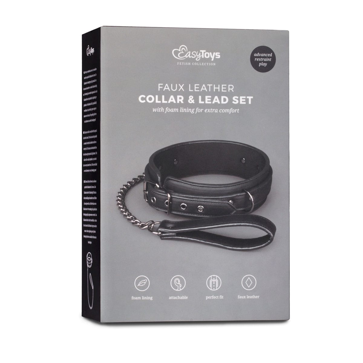 Fetish Collection Adult Toys Black Fetish collar With Leash 8718627529737