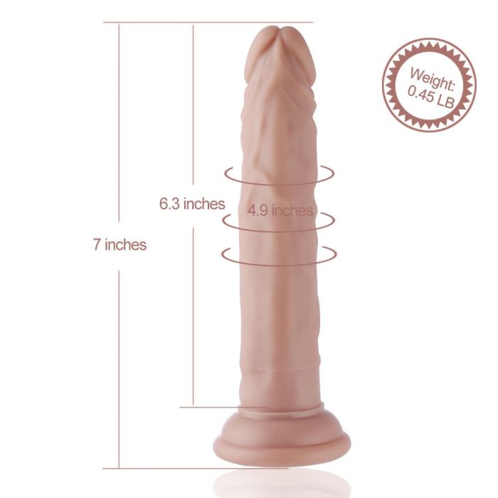 HiSmith - 7.5" Slim Silicone Anal Dildo (KlicLok) Sex Machine Attachments