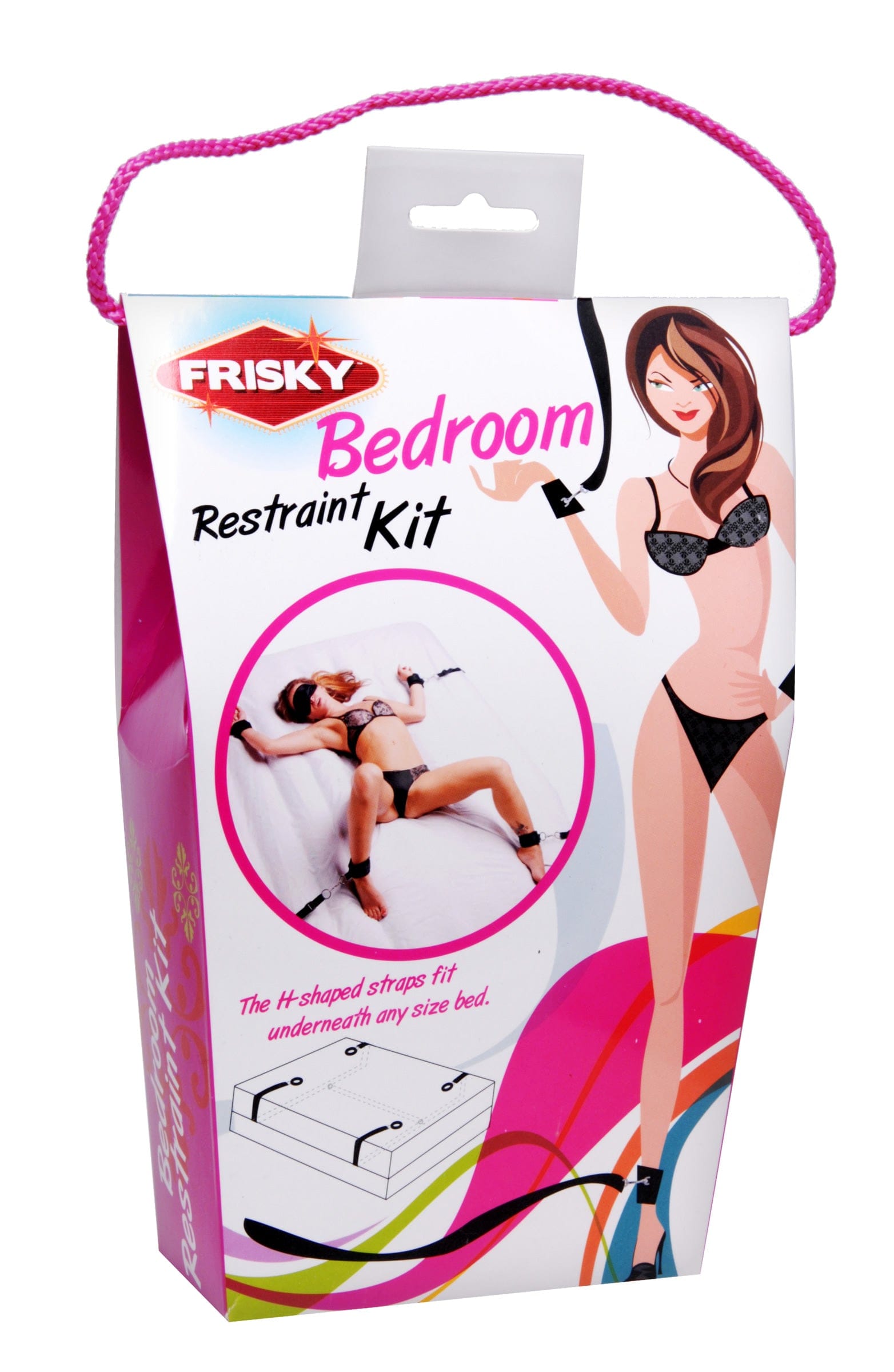 Frisky Adult Toys Black Bedroom Restraint Kit Black 811847014286