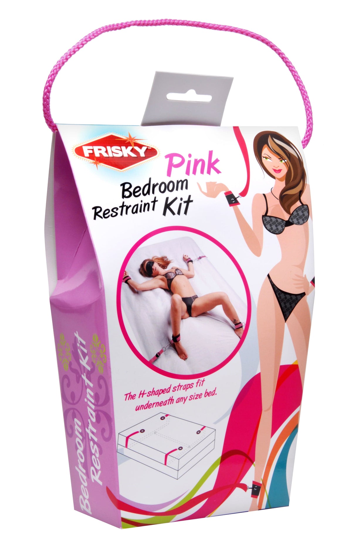 Frisky Adult Toys Pink Bedroom Restraint Kit Pink 848518006943