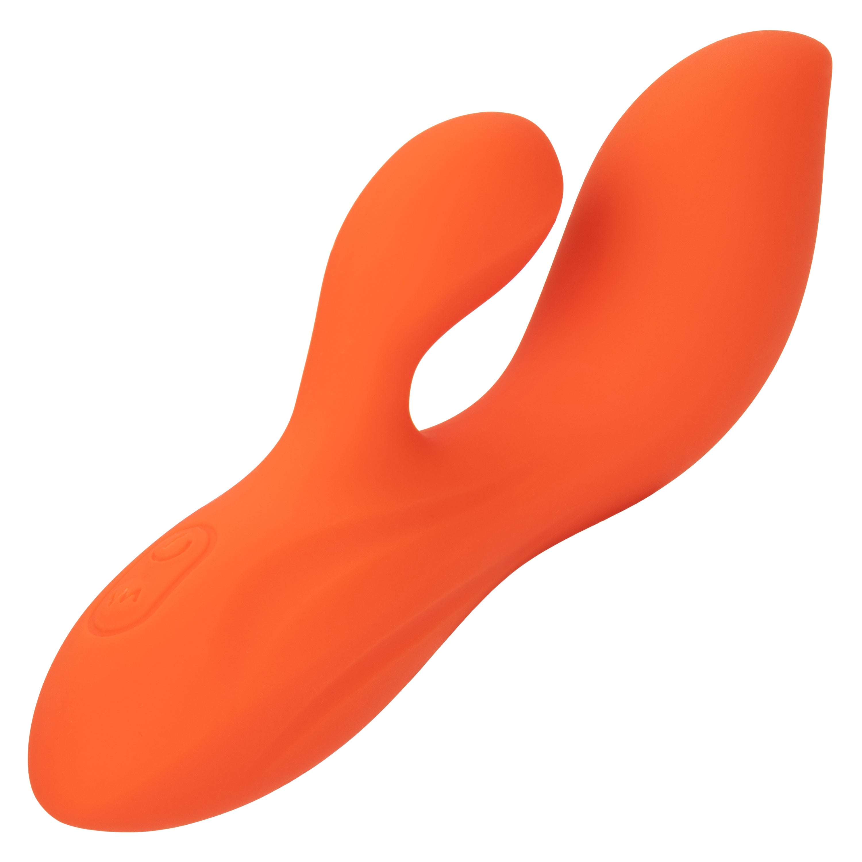 Stella Liquid Silicone Dual Teaser Vibrator in Orange with 12 Vibration Modes and Dual Motors > Vibrators > Ladies > Rabbit