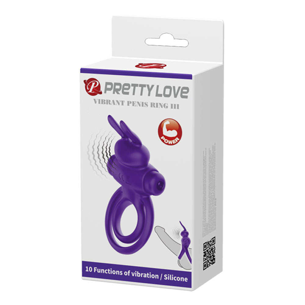 Vibrant 3.82 Inch Penis Ring III – Silicone Rabbit Cock Ring Vibrator > Sex Toys > Couples Toys
