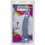 7 In Thin Dong Clear - Slim Tapered Design with Suction Cup Blue > Dildos > Slim Dildos