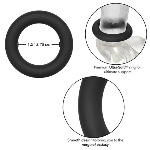 Link Up Ultra-Soft Verge Black Premium Silicone Stretchy Enhancer Ring COCK RINGS