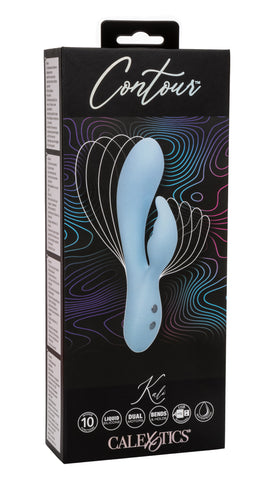Contour Kali Flexible Dual Massager in Light Blue with 10 Vibration Functions and Rechargeable Blue > Vibrators > Ladies > Rabbit